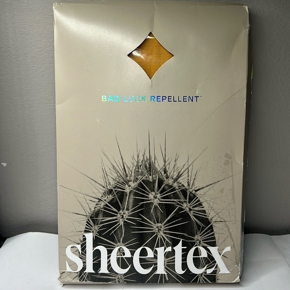 Sheertex Sz L Orange Bad Luck Repellent Mystery Tights - New in Package